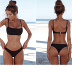 Swimsuit Sexy Split Strap Solid Color Bikini Bella Mia