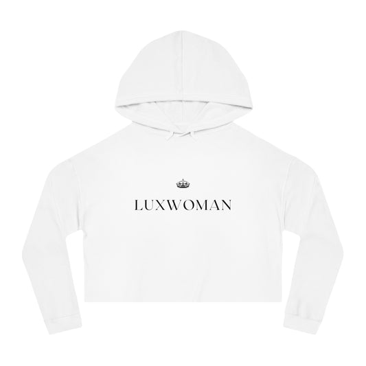 LUX Cropped Hooded Sweatshirt Printify
