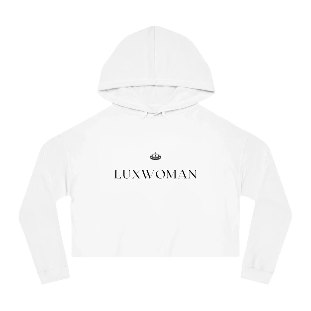 LUX Cropped Hooded Sweatshirt Printify