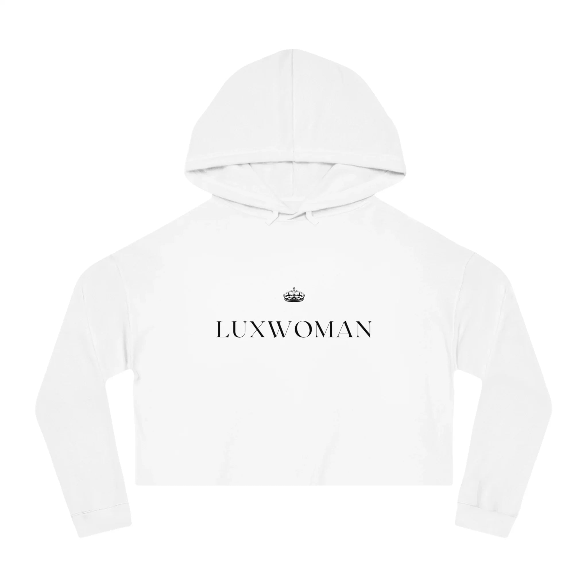 LUX Cropped Hooded Sweatshirt Printify