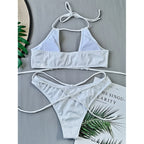 Bikinis Sexy High Cut Swimsuit Women String Lace Up Bathing Suit Swimwear Bella Mia