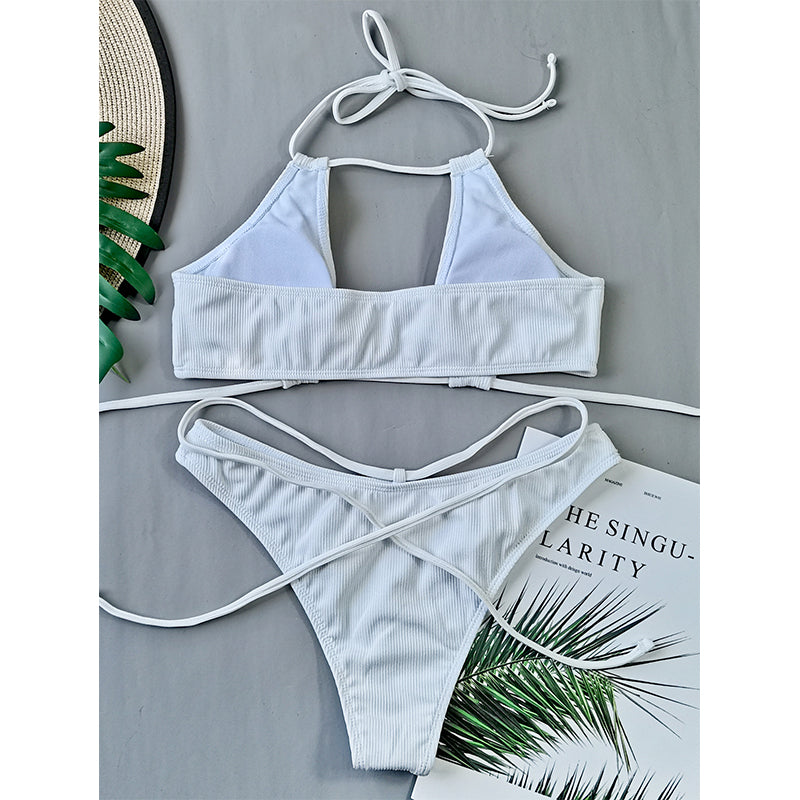 Bikinis Sexy High Cut Swimsuit Women String Lace Up Bathing Suit Swimwear Bella Mia