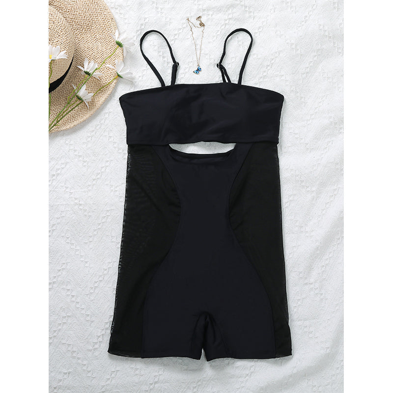 Black One Piece Swimsuit Women Hollow Out Cutout Out Bathing Suits Bandeau Swimwear Bella Mia