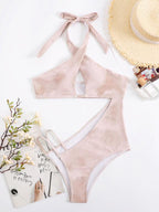 Halter Push Up One Piece Swimsuit Women Hollow Out Cutout Out Bathing Suits Swimwear Bella Mia