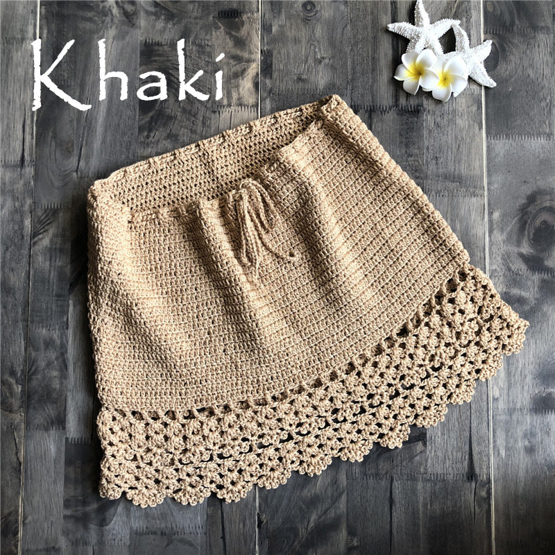 Hand-Woven Beach Bikini Export Swimsuit A- line Skirt Factory Direct Bella Mia
