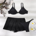 Push Up Bikini Set Sexy Solid Swimsuit Women Mesh Pants Bathing Suits Swimwear Bella Mia