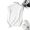 Women Turtleneck Sweater Women Long Sleeve Slim Fit Slimming Solid Color Korean Fresh Knitted Women Bottoming Shirt Bella Mia