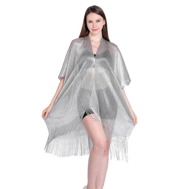 Tassel Gold Bikini Cover Up Sexy Beach Dress Tunics For Women Beachwear Summer See Through Swimsuit Cover-Ups Kaftan Bella Mia