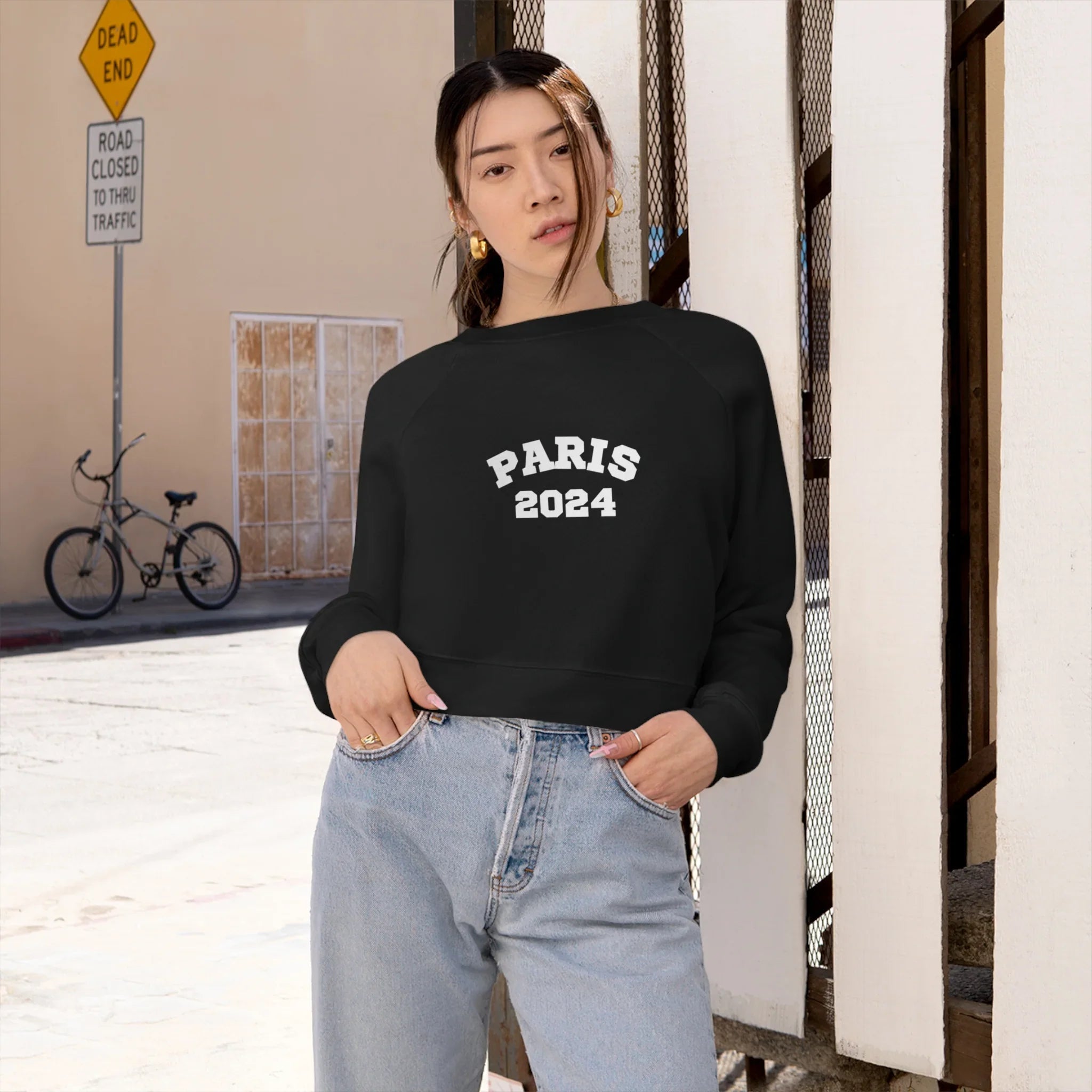 Women's Paris 2024 Cropped Fleece Pullover Printify
