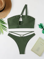 Swimsuit Bikini Swimsuit Ring One Shoulder Split Swimsuit Bikini Bella Mia