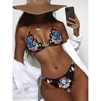 Print Bikinis Sexy Bandage Swimsuit Women Triangle Bathing Suits Swimwear Bella Mia