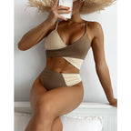 Patchwork Bikini Set Bandeau Swimsuit Women Sports Bathing Suits Swimwear Bella Mia