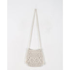 Woven Bag Women Crossbody Bag Cotton Thread Straw Bag Shoulder Handmade Bag Drawstring Woven Bag Beach Bag Bella Mia