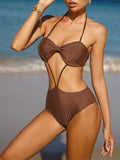 High Waist Bikini Set One Piece Swimsuit Women Sexy Solid Bathing Suits Swimwear Bella Mia