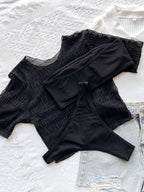Women Swimsuit Exercise Bikini Three-Piece Half Sleeve Split Swimsuit Bella Mia