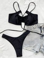 Swimsuit Bikini Solid Color Sexy Bikini Women Seperated Swimwear Triangle Bikini Bella Mia