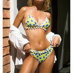 Sexy Backless Bikinis Floral Print Swimsuit Women Triangle 2 Piece Swimwear Bella Mia