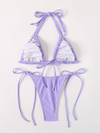 Women Drawstring Lace Split Swimsuit Sexy Bikini Bella Mia