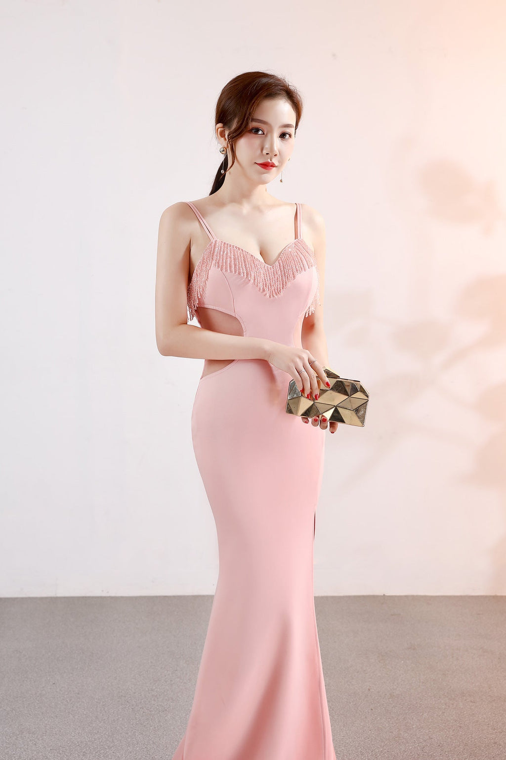 Sling Deep V Plunge Evening Party Dress Long Sexy Slim Fit Slit Nightclub Performance Socialite Evening Dress Bella Mia