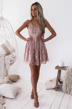 Dress V-neck Brace Women Slim Dress Bella Mia