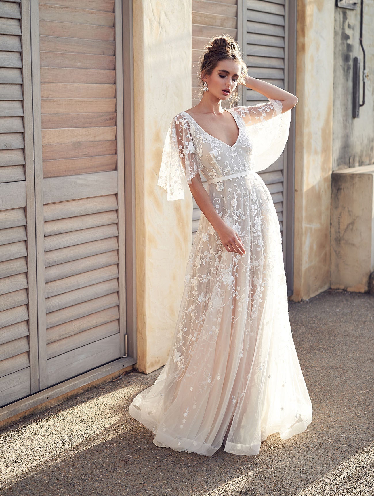 Women Fall Dress Sexy Lace V neck Backless Dress Bella Mia