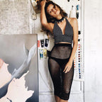 Dedicated Beach Skirt Women Summer Seaside Holiday Hand Crocheting Knitted Hollow Out Cutout Out Fishnet Bikini Skirt Crochet hook Bella Mia