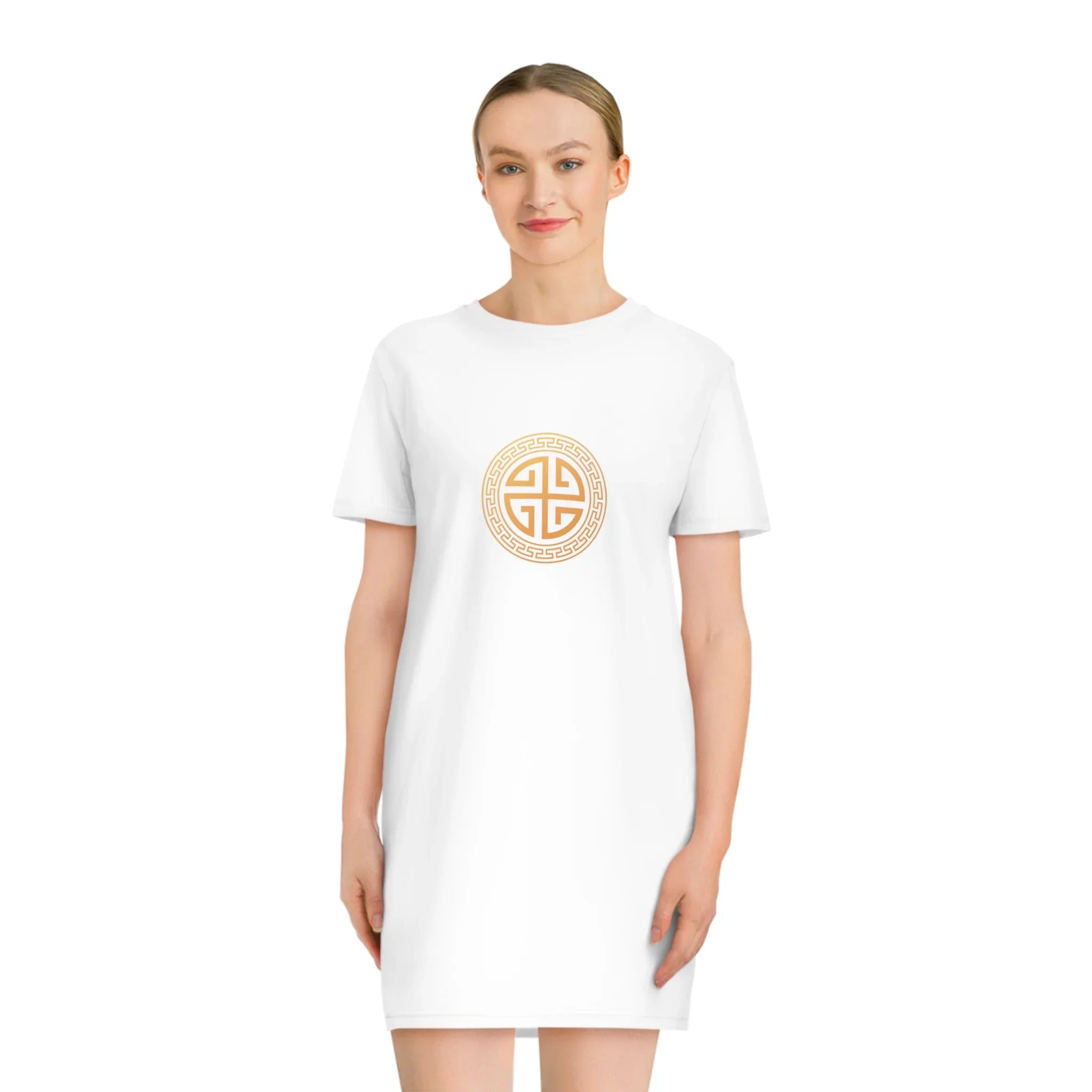 Santorini Organic Cotton Casual Dress Printify