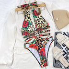 Foreign Single Swimsuit Sexy Large Steel Ring Women One-Piece Swimming Suit Swimsuit Bella Mia