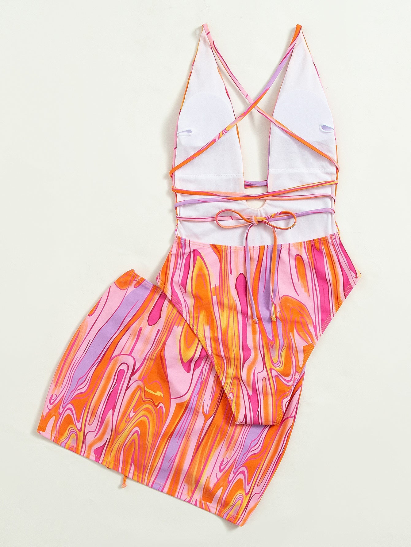 Sexy Backless Halter Retro Bandage One-Piece Swimsuit One-Piece Swimsuit Bella Mia