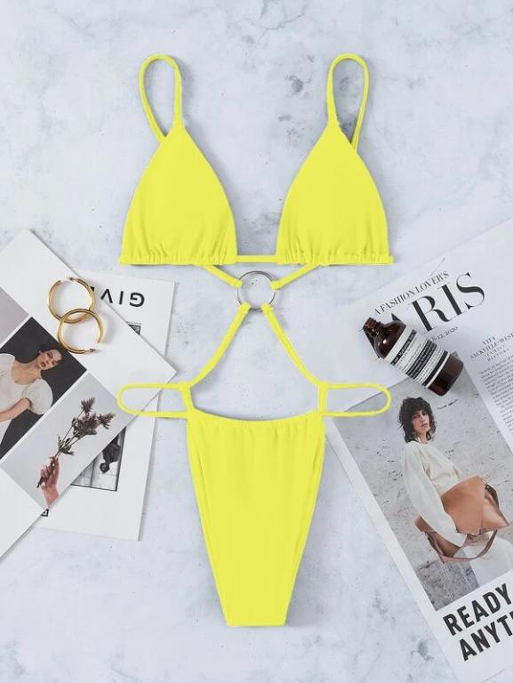 Blue Swimsuit Women Swimming Suit Triangle Swimwear Female Bandage Monokini Brazilian Bathing Suit Summer Bella Mia