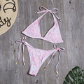 Swimwear Sexy Print Low Waist Split Swimsuit Bikini Bella Mia