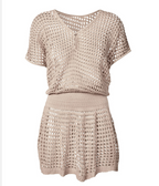 Sexy Mesh Hollow Out Cutout out Knitted Beach Dress Bikini Cover Holiday Sun Protection Shirt Bella Mia