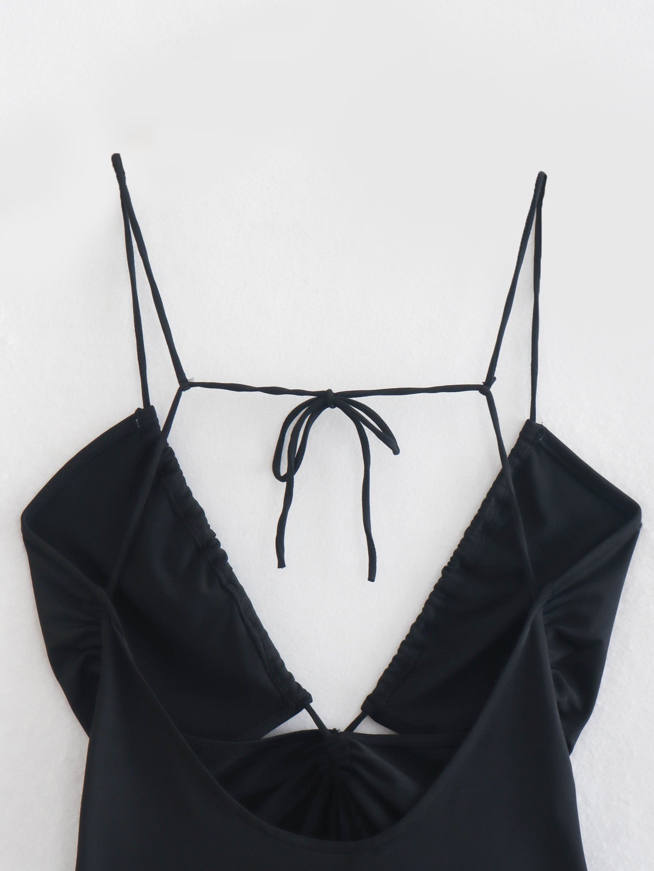 Summer Sling Solid Color All-Matching Open Design Backless Bodysuit Bella Mia