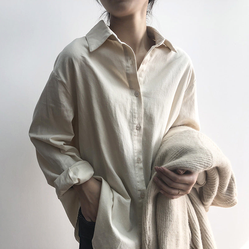 Simple Graceful Shirt Women Spring Loose Casual Shirt Bella Mia