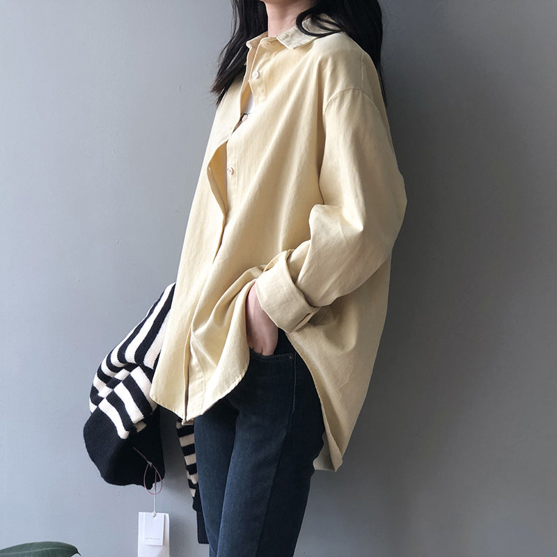 Simple Graceful Shirt Women Spring Loose Casual Shirt Bella Mia