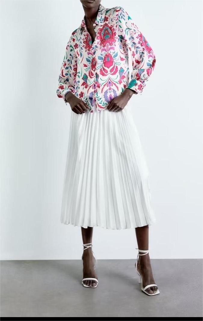 Fall Women Clothing Floral Print Shirt Top Bella Mia