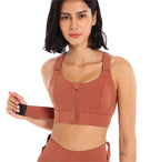 Zipper Sports Underwear Women High Strength Shockproof Running Yoga Beautiful Vest Seamless Push up Workout Bra Bra Bella Mia