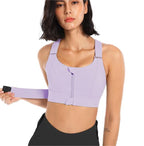 Zipper Sports Underwear Women High Strength Shockproof Running Yoga Beautiful Vest Seamless Push up Workout Bra Bra Bella Mia