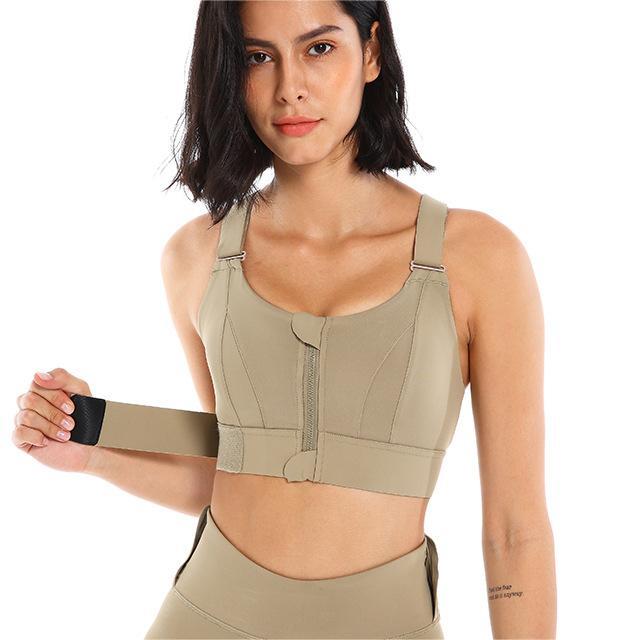 Zipper Sports Underwear Women High Strength Shockproof Running Yoga Beautiful Vest Seamless Push up Workout Bra Bra Bella Mia