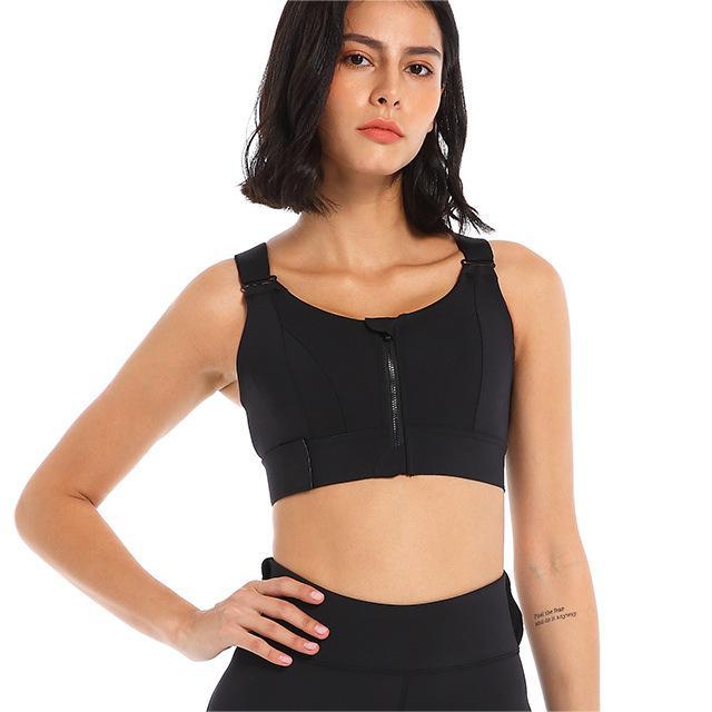 Zipper Sports Underwear Women High Strength Shockproof Running Yoga Beautiful Vest Seamless Push up Workout Bra Bra Bella Mia
