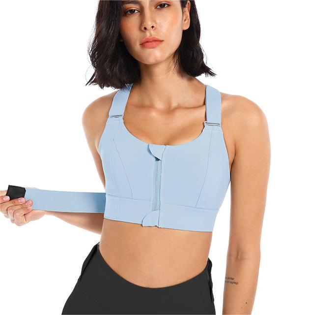 Zipper Sports Underwear Women High Strength Shockproof Running Yoga Beautiful Vest Seamless Push up Workout Bra Bra Bella Mia