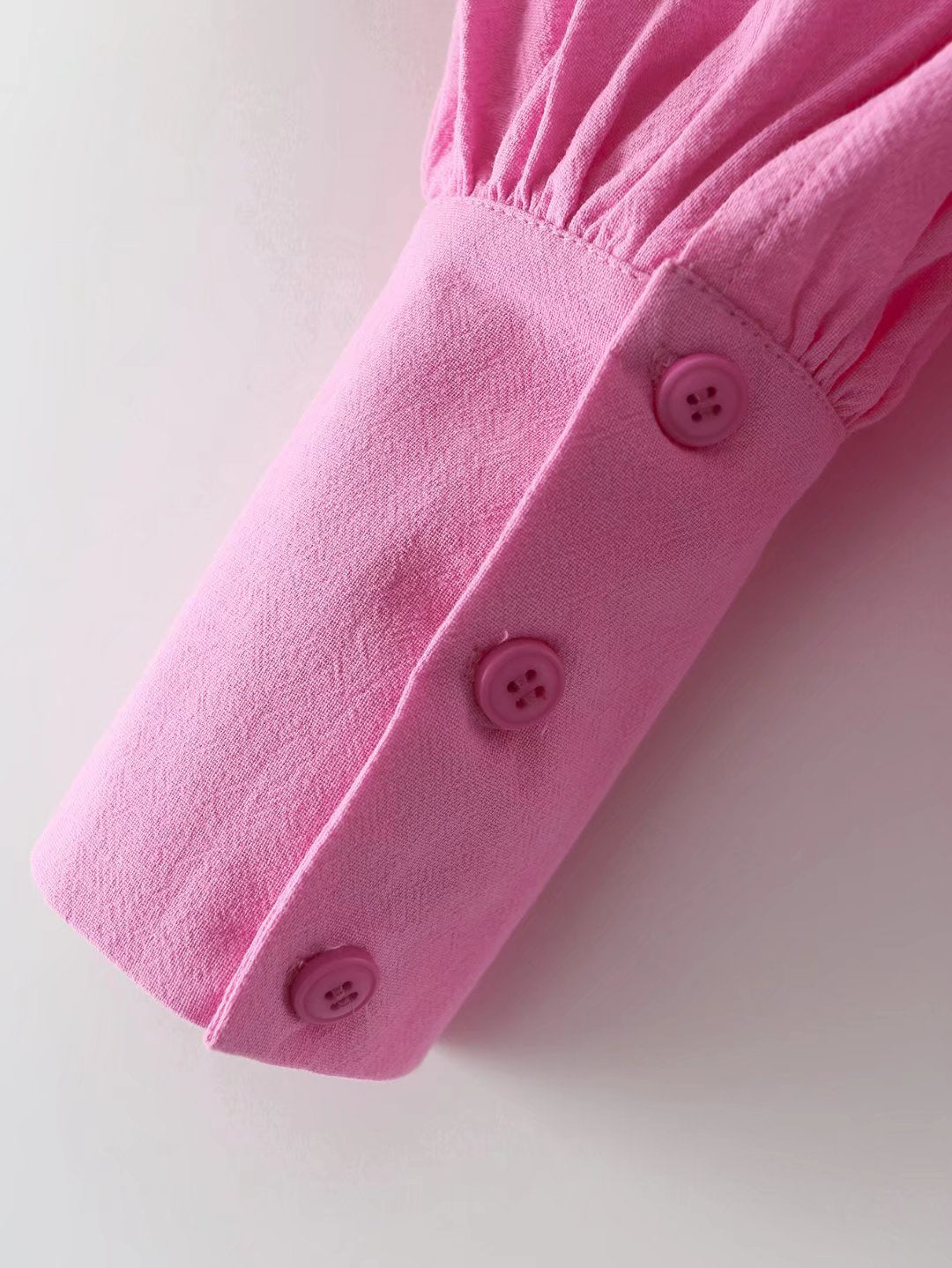 For Polo Collar Solid Color Single-Breasted Lantern Sleeve Cotton Long-Sleeved Shirt For Women Bella Mia