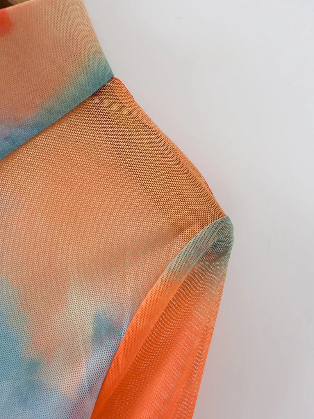 Spring Summer Tie-Dyed Long-Sleeved Shirt Loose Women Niche Elegant Graceful Collared Bella Mia