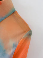 Spring Summer Tie-Dyed Long-Sleeved Shirt Loose Women Niche Elegant Graceful Collared Bella Mia