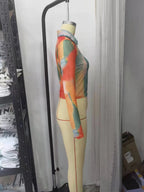 Spring Summer Tie-Dyed Long-Sleeved Shirt Loose Women Niche Elegant Graceful Collared Bella Mia