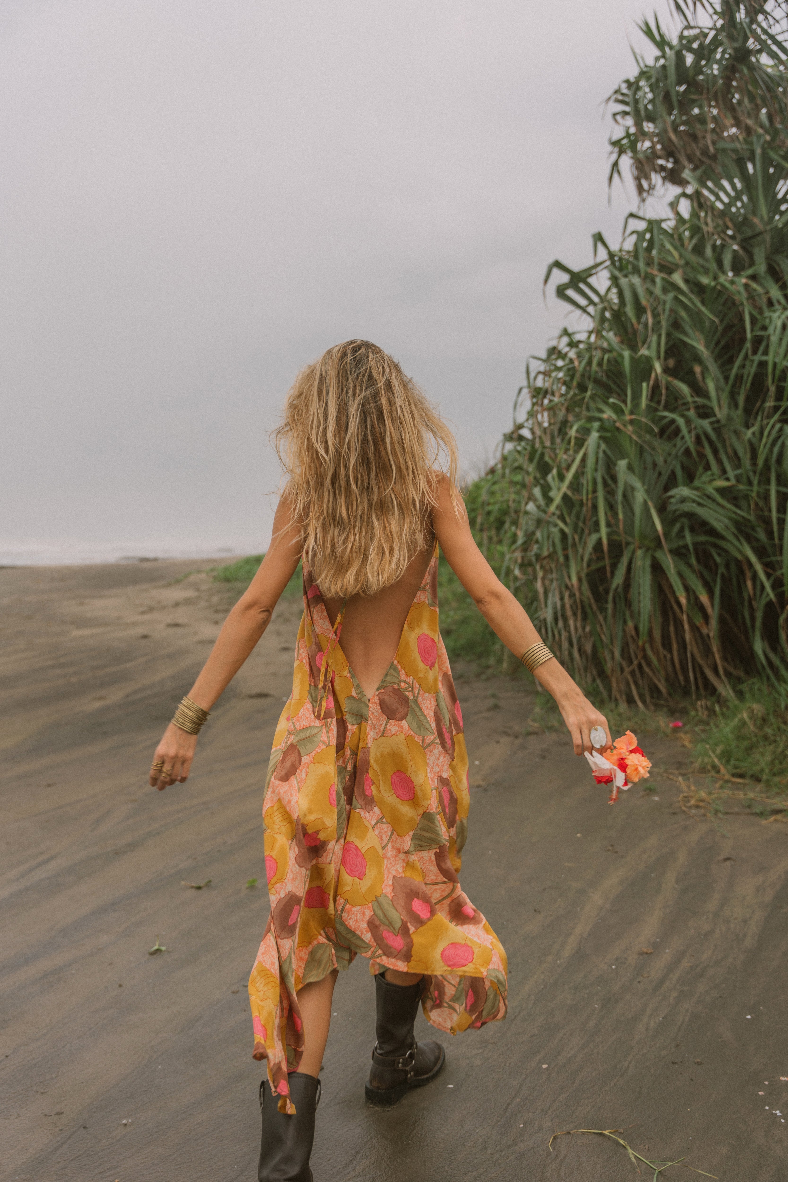 Sun Child Classic Silk Dress - Passionfruit Sun Child
