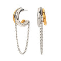 Blaine Two Tone Chain Hoop