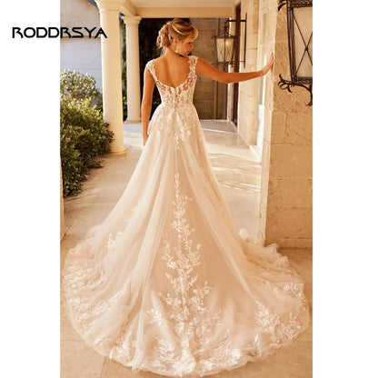 Wedding Dress Lace Applique Sweep Train - Custom Made LUXLIFE BRANDS