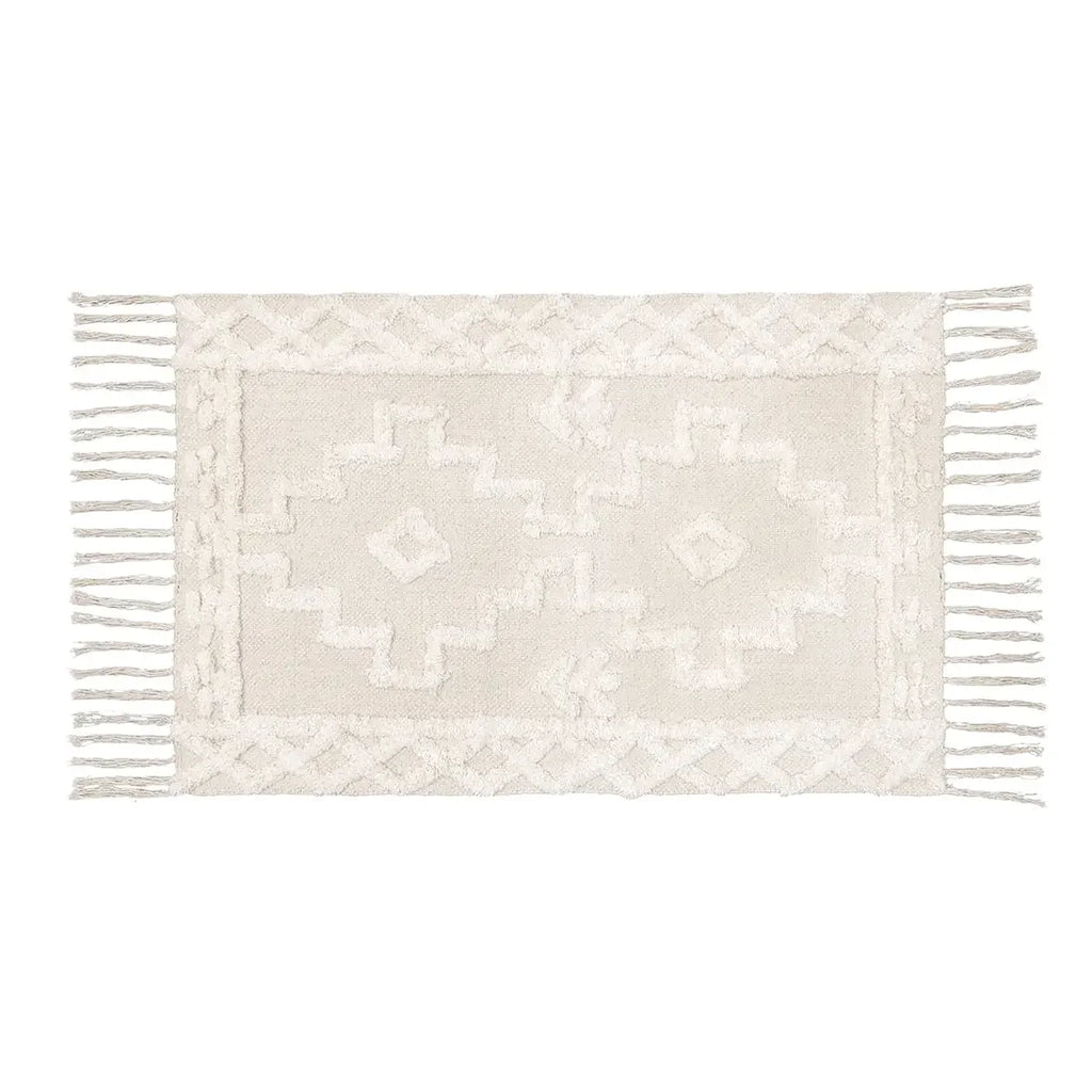 Handmade Tassel Rug Beige White Cotton Soft Carpet Bedroom Bedside Nordic Rugs Household Non-slip Mat Morocco Carpet