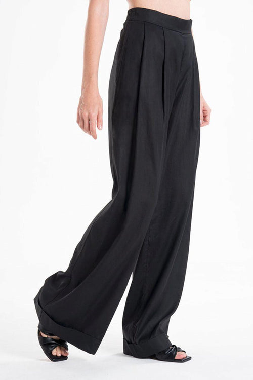 Aitna Black Palazzo Pants from Organic Finest Fabric